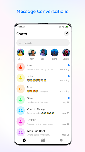 messenger color sms screenshot 1
