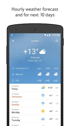 yandex weather screenshot 1
