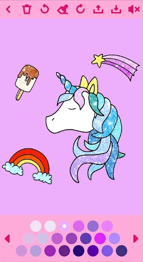 unicorn coloring book screenshot 7
