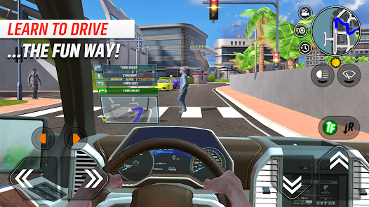 car driving school simulator screenshot 1
